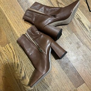Brown Leather Ankle Boots